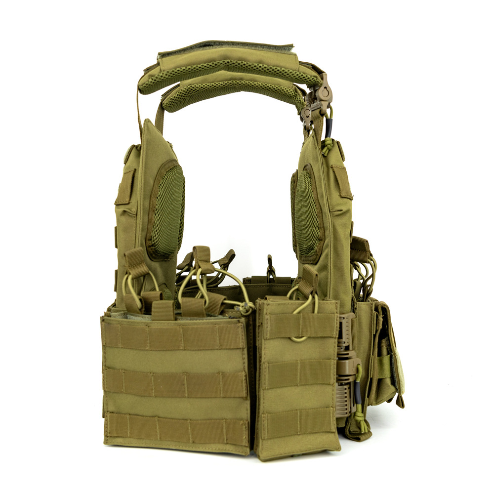 Military green laser quick-release IIIA bulletproof protection vest with side radiation protection lining - Image 6