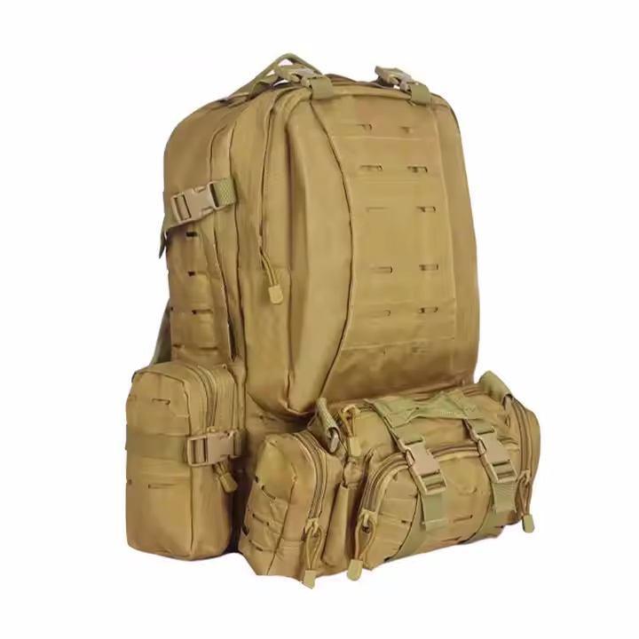 Two-in-one detachable Gym Molle 53L Trekking Rucksack Hunting Hiking Haversack Outdoor Travel BagsTactical Camping Backpacks