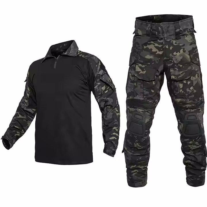 upgrade training camouflage clothing hunting uniform men's uniform color ball equipment suit with pads