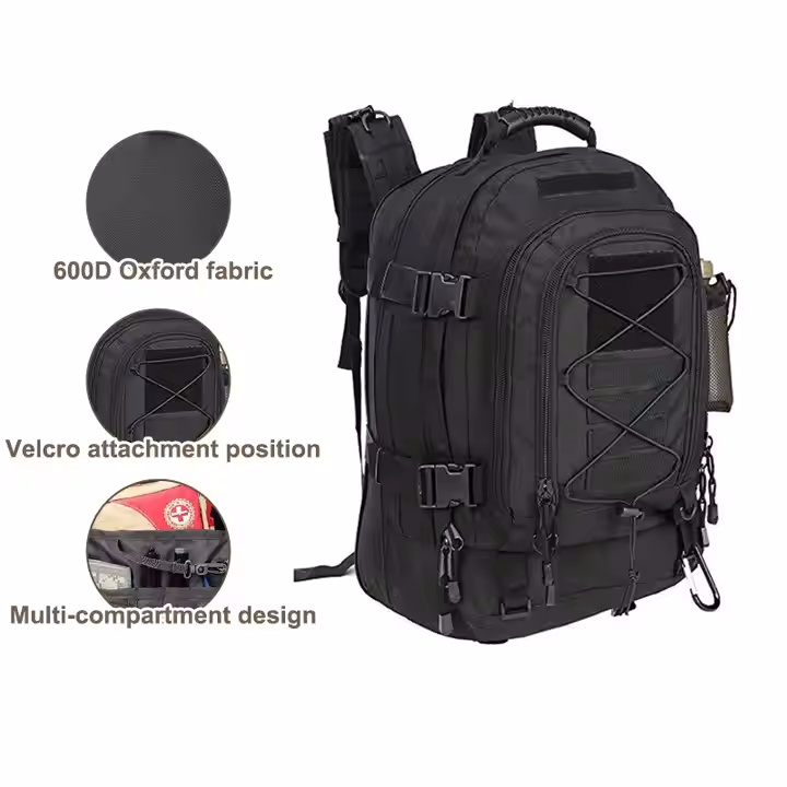 Custom Oxford Fitness Trekking Rucksack Pack 45L Hunting Hiking Haversack Outdoor Travel BagsTactical Gear Camping Backpacks - Image 3
