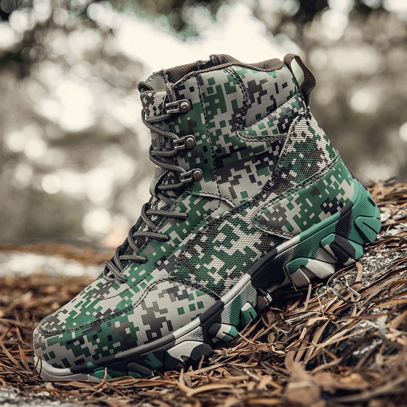 Men's Lightweight Waterproof Hiking Jungle Hunting Boots Outdoor Camo Hunting Boots for Men's