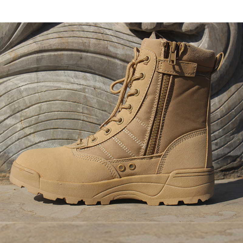 Men's military boots steel toe shoes anti-smash and anti-puncture outdoor adventure outdoor training tactical boots mountaineering boots - Image 3
