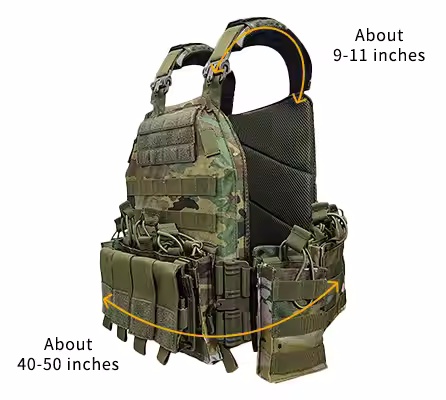 Outdoor Camouflage Woodland Camo CP Color Quick Release Molle Tactical Vest Plate Carrier with Magazine Pouches - Image 3