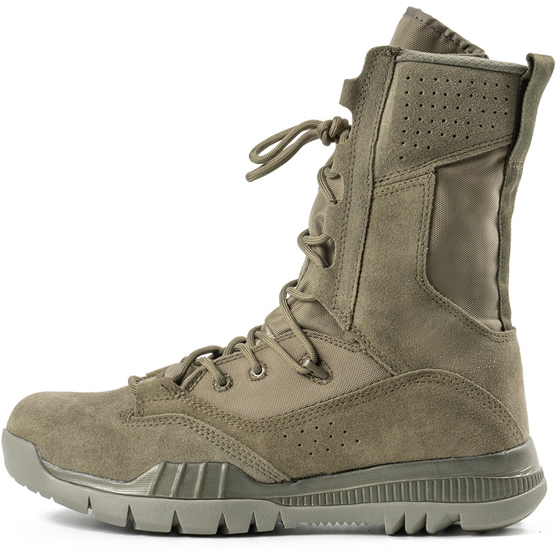Custom Outdoor Breathable High-top Black Boots Hiking Training Desert Khaki Tactical Boots