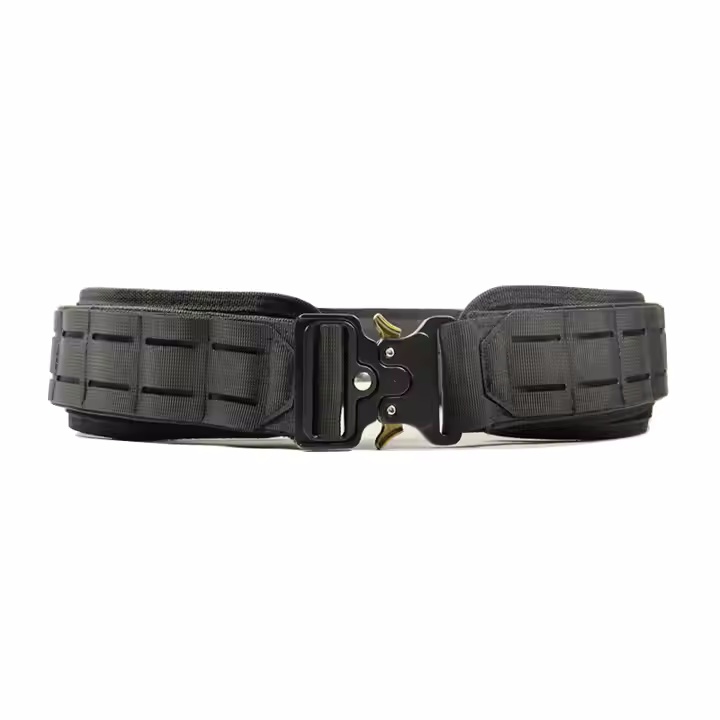 Hot-selling1000D Nylon Men Durable Outdoor Laser Cut Molle War Belt Heavy Duty Tactical Belt