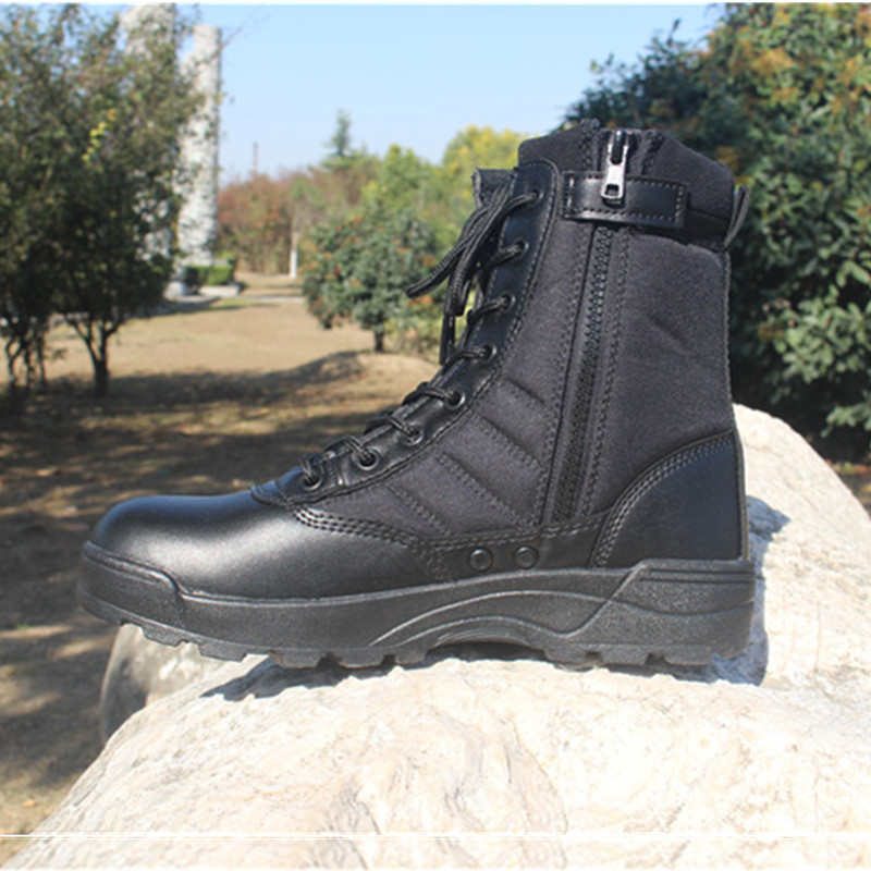 Men's military boots steel toe shoes anti-smash and anti-puncture outdoor adventure outdoor training tactical boots mountaineering boots - Image 2
