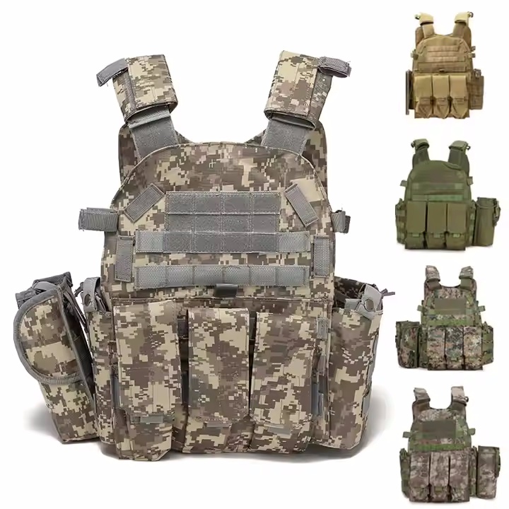 Waterproof Oxford Tactical Equipment Outfit Gear Defense Custom Xxl Camo Molle Plate Carrier Tactical Vest - Image 5