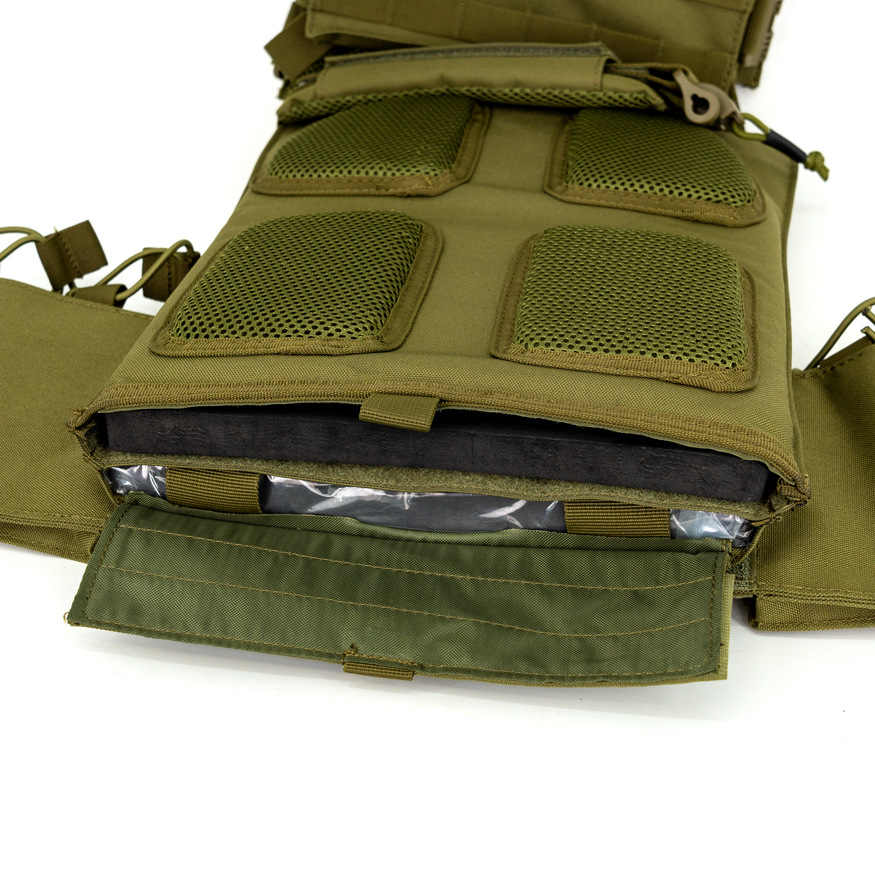 Military green laser quick-release IIIA bulletproof protection vest with side radiation protection lining - Image 3
