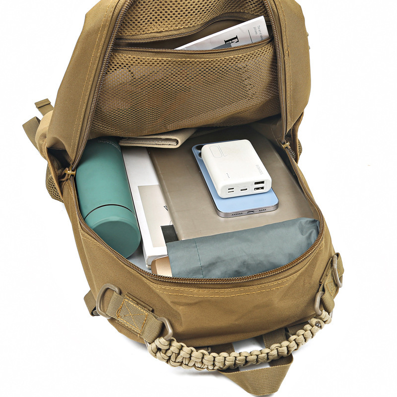 Canvas Backpack Tactical Backpack Tactical Backpack Military Fan Hiking Commuting Travel Backpack Mountaineering Bag - Image 3