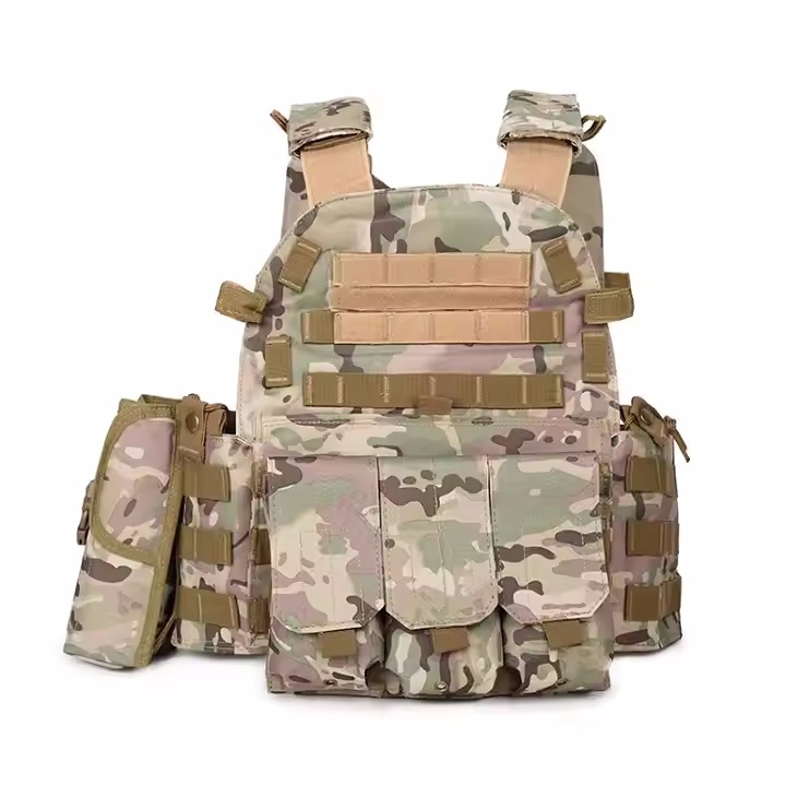 Waterproof Oxford Tactical Equipment Outfit Gear Defense Custom Xxl Camo Molle Plate Carrier Tactical Vest - Image 6