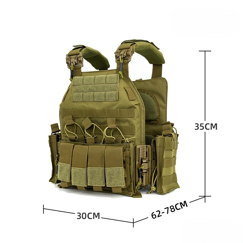 Military green laser quick-release IIIA bulletproof protection vest with side radiation protection lining - Image 4
