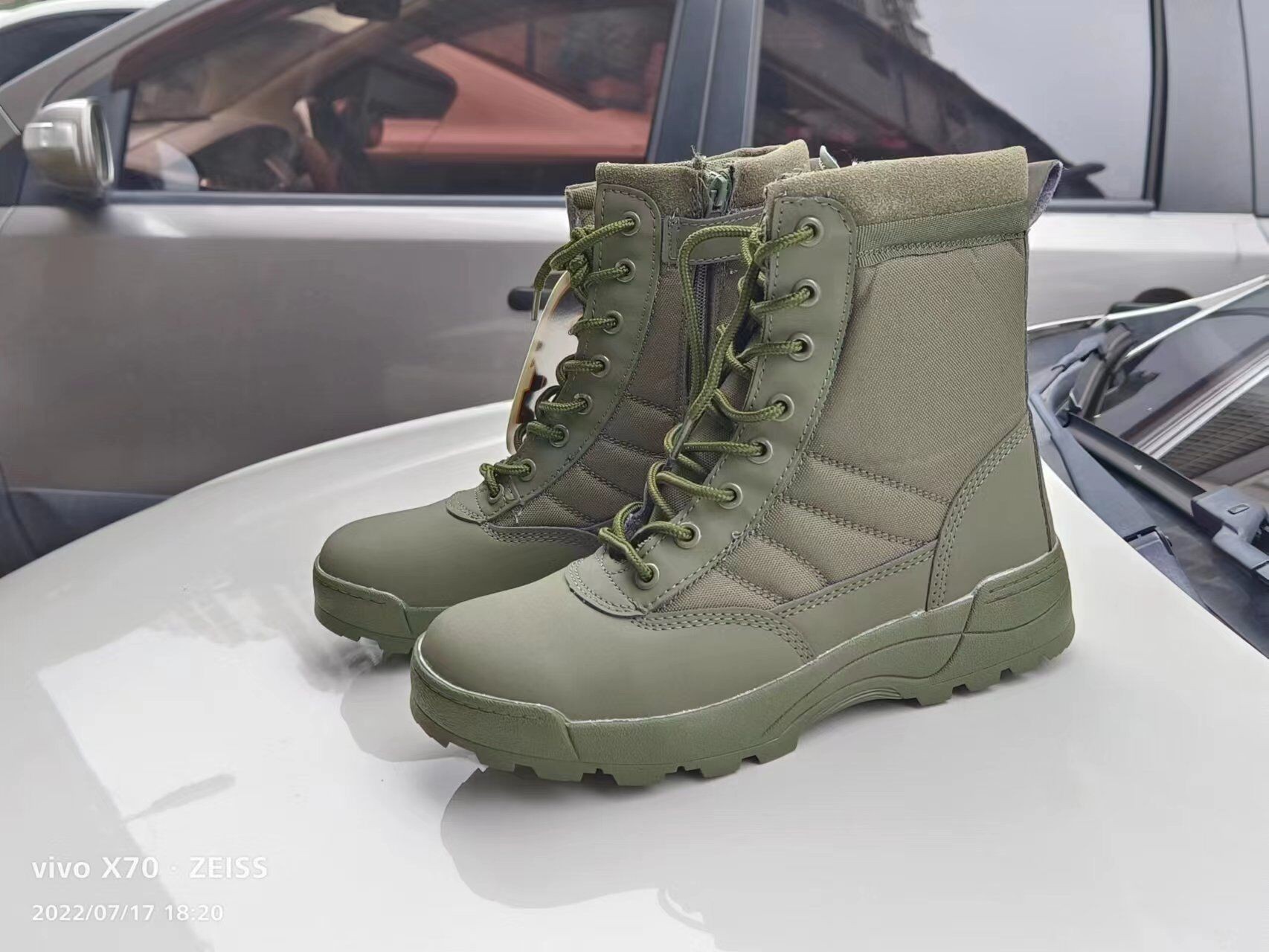 Men's military boots steel toe shoes anti-smash and anti-puncture outdoor adventure outdoor training tactical boots mountaineering boots - Image 7