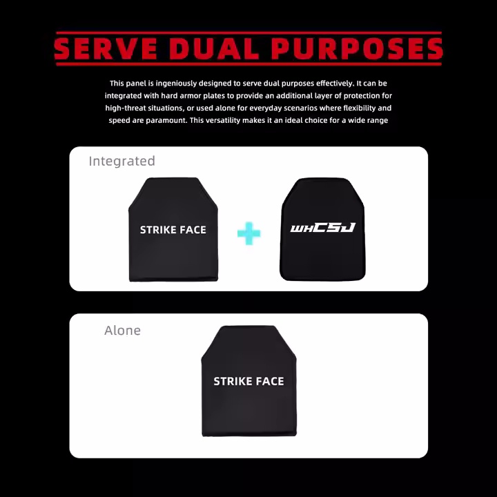 PE/Aramid Tactical Soft Flexible Armor Plate Protective Panel Insert for Tactical Vests for Outdoor Training Safety - Image 3