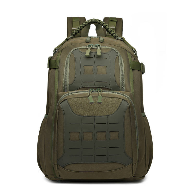 Canvas Backpack Tactical Backpack Tactical Backpack Military Fan Hiking Commuting Travel Backpack Mountaineering Bag - Image 8